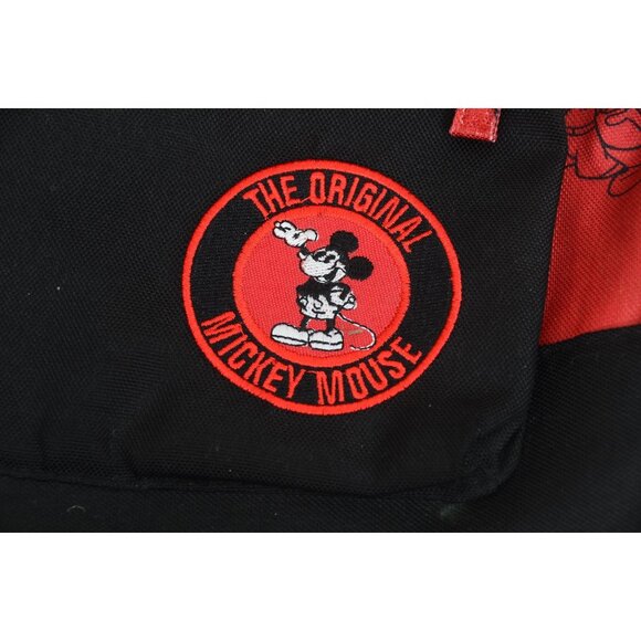 Disney Mickey Mouse Memories Backpack Steamboat Willie Red & Black School Bag - Picture 2 of 6